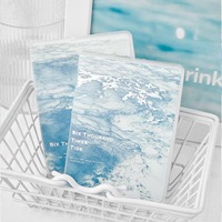 Carnet A7 Blue Tide Gel avec pages quadrillées, mini carnet portable léger et frais pour étudiants, vente en gros