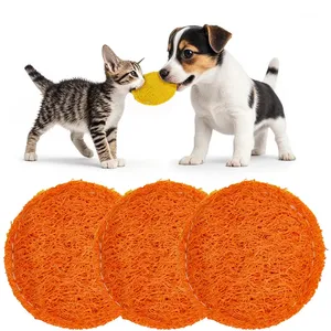 <b>Dog</b> Teething <b>Ball</b> Chew Toy Natural Loofah Modern Cartoon Design 6.5cm Anti-Bite Pet Anxiety Relief Indoor Outdoor Use - Product Image 1