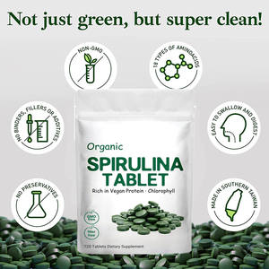 OLLI OEM özelleştirilmiş kalsiyum vitamini D3 <span class=keywords><strong>Tablet</strong></span> doğal Multivitamin Superfood <span class=keywords><strong>Spirulina</strong></span> yetişkinler için Vegan toptan fiyat - Product Image 3