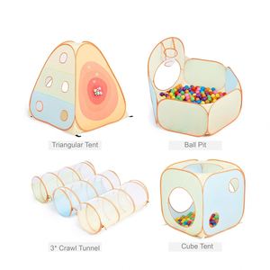 Tente Pop-Up 6-en-1 Personnalisable avec Tunnel et Piscine à Balles pour Enfants, Garçons, Filles, Bébés et Tout-Petits, Jeu Intérieur/Extérieur - Product Image 4