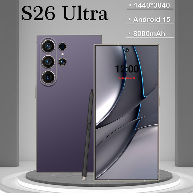 High Quality S26 Ultra 5G Smart Gaming Phone 22GB+2TB Large Memory 6.9 Inch Big Screen 8000mAh Battery Android 15
