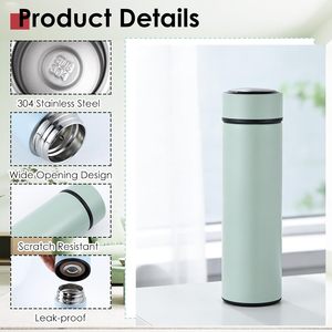 Personalized <b>Thermos</b> Flask Vacuum Insulated Smart Water Bottle Temperature Display Coffee <b>Tea</b> Infuser Travel Water Bottle - Product Image 6