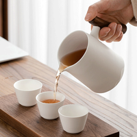 Ensemble de thé Kung Fu en céramique artisanal portable tendance pour les voyages, les entreprises et les cadeaux, 7 pièces/ensemble