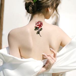 3D acquerello fiore di lavanda tatuaggi temporanei per le donne Body Art braccio falso Flora adulti tatuaggio adesivo impermeabile ragazze tatuaggio - Product Image 2