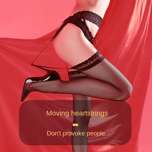 ワンピーススリング女性用セクシーブラック透明夏薄めアンクル丈ストッキングコアスピンラブ - Product Image 2