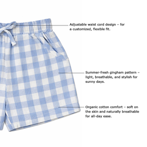 Shorts d'été pour bébé en coton biologique 100% certifié GOTS, à carreaux, <span class=keywords><strong>pantalon</strong></span> de plage pour enfants, de 6 <span class=keywords><strong>mois</strong></span> à 6 ans - Product Image 4