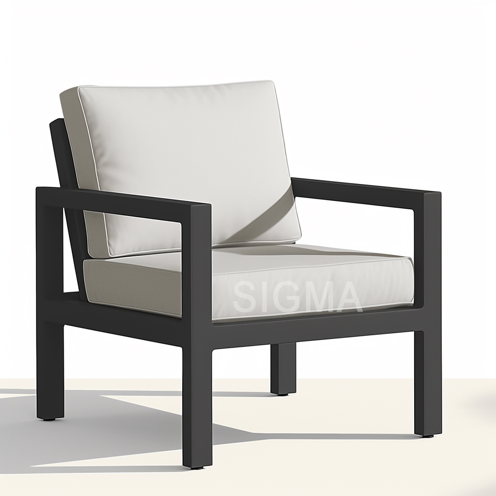 Modern Outdoor Chairs Metal Garden Sets Aluminum Sofa Patio Metal Garden Sofa