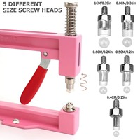 Máquina de prensa manual DIY para perlas, herramientas de fijación DIY, máquina automática de remachado de perlas para reparación de tejidos, encaje, sombreros, cabello y ropa