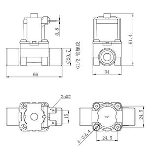 Válvula Solenoide Externa de 1/2 Pulgada con Presión Normal, Estándar Nacional G1/2, Rosca de Tubería de Control de Agua en Paralelo Presurizada - Product Image 5