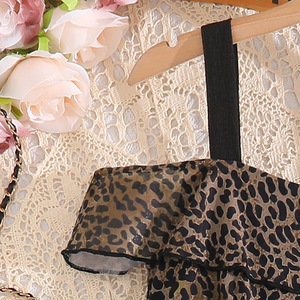 Abito Estivo 2026 per Ragazze Adolescenti, Nero con Patchwork Leopardato - Product Image 4