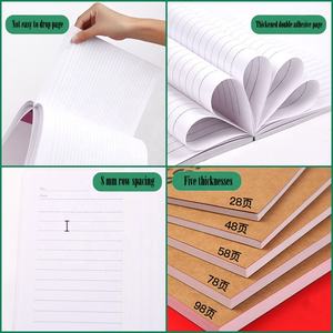 Livre en papier kraft à épaisseur multiple A5 Livre d'écriture de bureau <span class=keywords><strong>Simple</strong></span> Cute School Student Diary Notebook - Product Image 4