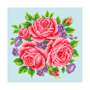 Decorative 40x40cm Beautiful Flowers2 Diamond pritingArt Craft Painting