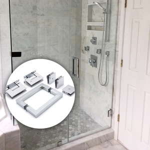 IKMA Nhà Sản Xuất Bộ Màn Hình Kính Tắm Vòi Hoa Sen Chịu Lực Nặng 90 Độ Bằng Đồng Bản Lề Cửa Mạ Crôm - Product Image 2