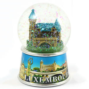 مخصص فاخر كبير عيد الميلاد سنو غلوب مع الموسيقى لوكسمبورغ كرة الثلج بريق الثلج الهندسة المعمارية الخاصة - Product Image 6