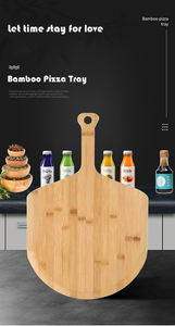 Nouveau design de gros de plateau à pizza en bambou naturel écologique ustensiles de cuisine de restaurant - Product Image 6
