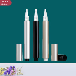 ปากกาแบบกดสำหรับน้ำมันบำรุงผิว 2 มล. 3 มล. หัวอลูมิเนียม บรรจุภัณฑ์เครื่องสำอางโลหะ แบบใช้แล้วทิ้ง สำหรับใส่รองพื้น - Product Image 2