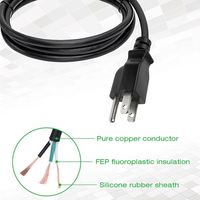 Câble d'alimentation CA 220V 110V USA IEC C13 C6 Prise 3 broches US Câble d'alimentation 3 broches
