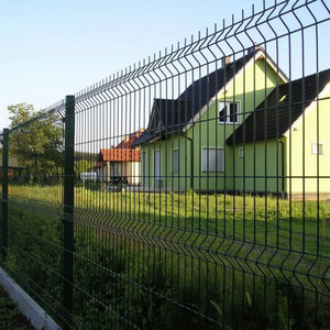 Panel de Cerca Curvo 3D <span class=keywords><strong>para</strong></span> Exteriores con Poste Color Durazno, Malla Metálica Resistente <span class=keywords><strong>para</strong></span> Protección de Límites - Product Image 3