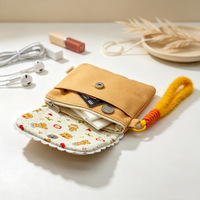 Sac à main rectangulaire horizontal pour femme, style coréen, en tissu imprimé ours, double couche, motif champêtre frais, pour usage quotidien