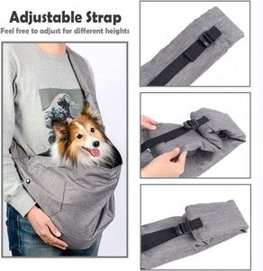 Muestra gratuita: Portador tipo bandolera para perros de 10-20 lbs con hombro acolchado ajustable y cómodo, malla transpirable para viajes con las manos libres - Product Image 3