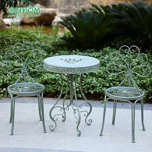 미국식 단철 옥외 발코니 정원 테이블과 의자