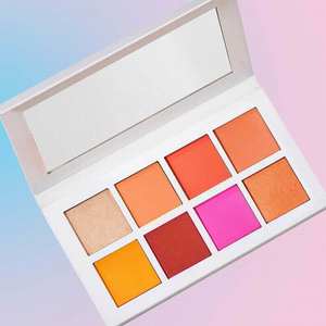 Palette de fard à joues végétalien sans cruauté, 8 couleurs, poudre brillante, surligneur, bronzeur, avec Logo - Product Image 5