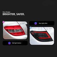 Nouvel ensemble de feux arrière Mercedes-Benz Classe C W204 2007-2013 E260, clignotants séquentiels LED modifiés effet écailles de dragon