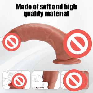 Consolador sexual para adultos de PVC liso grande, vibrador, producto masturbador de tono de piel femenino realista - Product Image 4