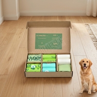 Sacs à déjections canines biodégradables, imperméables, durables, personnalisables, de luxe, en gros, sacs à crottes compostables