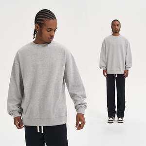 H5473 Fabricant de vêtements pour hommes, vente en gros de sweatshirts doublés en éponge française 380 g/m² 100% coton - Product Image 2