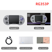 Console de jeu portable rétro classique RG353P, rechargeable, écran 3,5 pouces, 35000 jeux intégrés, jeu vidéo PS2, open source