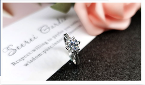 Bijoux Coronates the Loves en argent sterling 925 1ct fermé Moissanite fiançailles ou cadeaux pour femmes - Product Image 6