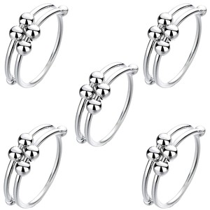 Anillos giratorios para la ansiedad para hombre y mujer, <span class=keywords><strong>anillo</strong></span> antiestrés ajustable, espiral antiestrés, joyería giratoria - Product Image 5