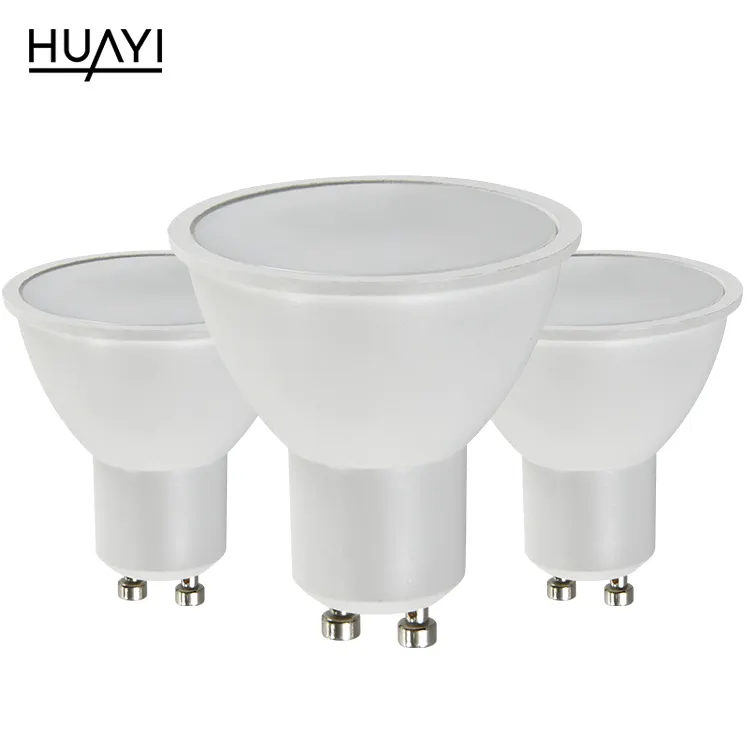 HUAYI גבוהה בהירות מותאם אישית לוגו מקורה עמיד Dimmable 5w 7w GU10 LED הנורה אור