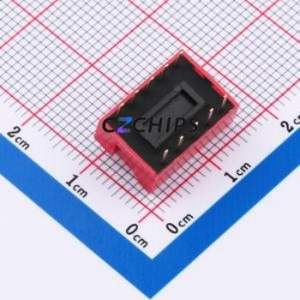 DS-05R DIP Switch Through hole Component (THT)-10P,14.2x9.9mm Switch Flat Toggle, Raised Type Single Pole Single Throw 5 PC Pin - Product Image 2