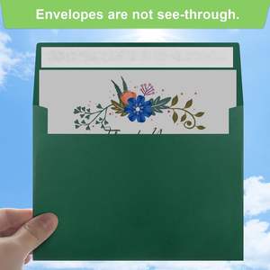 Enveloppe <span class=keywords><strong>de</strong></span> <span class=keywords><strong>carte</strong></span> postale auto-scellante vert foncé imprimable personnalisée A7 papier recyclable pour faire-part <span class=keywords><strong>de</strong></span> <span class=keywords><strong>mariage</strong></span> utilisation <span class=keywords><strong>de</strong></span> <span class=keywords><strong>carte</strong></span> <span class=keywords><strong>de</strong></span> visite - Product Image 5
