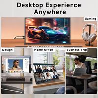 Monitor Portátil con Pantalla Táctil IPS de 23.8 Pulgadas, 1080P, 120Hz, FHD, 100% SRGB, USB-C, Pantalla Externa, Altavoz, Soporte, Montaje VESA, para Juegos
