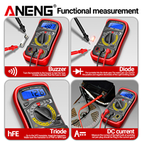 Multimètre numérique intelligent 4 chiffres AN8204 avec fonctions HFE, Triode, Diode, NCV, Buzzer de tension et testeur anti-brûlure 600V AC/DC