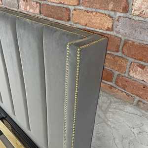 Turquía Bedfoom Muebles Lujosa cama de almacenamiento otomana <span class=keywords><strong>con</strong></span> marco de cama de rejilla Cabecero abotonado Cama tapizada <span class=keywords><strong>con</strong></span> <span class=keywords><strong>tachuelas</strong></span> - Product Image 4