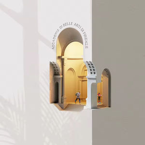 Mesa Esquinera Contemporánea Estilo Floreciano con Lámpara Creativa Integrada en Yeso para Sala de Estar - Product Image 2