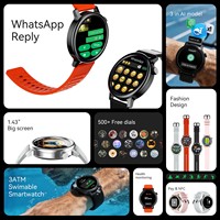 [Reloj Inteligente con Doble Aplicación WhatsApp + Telegram] Pantalla Redonda IPS de Gran Tamaño para Llamadas, Resistente al Agua, con Monitoreo de Salud y Batería de Larga Duración
