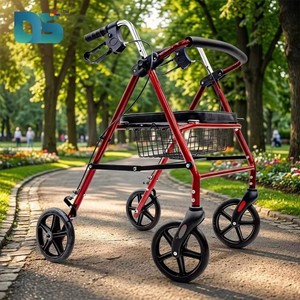Fashion Comfortable Outdoor Portable High Quality Detachable Lightweight Adjustable Cheap Old People Folding <strong>Walker</strong> <strong>Rollator</strong> - Product Image 1