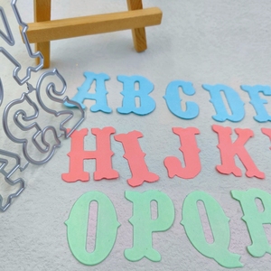 Découpes en métal de lettres et de chiffres pour la fabrication de cartes, <span class=keywords><strong>pochoir</strong></span> artisanal pour scrapbooking fait main, matrices de découpe pour la fabrication d'album photo - Product Image 4