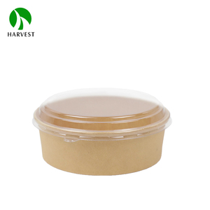Boîtes d'emballage alimentaire jetables sulfurisées de qualité alimentaire saladier à emporter en papier kraft avec couvercle - Product Image 2