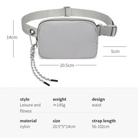 Nouvelle sacoche de yoga transfrontalière imperméable en nylon léger pour sports de plein air, sac messager tendance avec fermeture à cordon