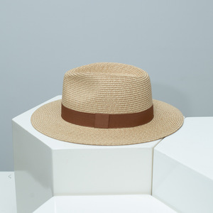 Sombreros de Paja Panamá de Ala Plana Tejidos para Hombre y Mujer, Ajustables, Estilo Retro, para Verano, Vacaciones, Moda, <span class=keywords><strong>Vaquero</strong></span> del Oeste - Product Image 3