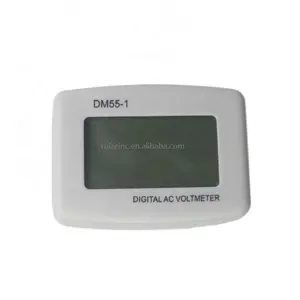 Baru DM55-1 AC 80-300V Voltmeter Tegangan Plug Volt Meter LCD Tampilan Digital Penguji Voltmeter 15%