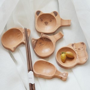 Assiette en bois massif de style <span class=keywords><strong>japonais</strong></span> créatif personnalisé, mini plat à condiments en bois pour la maison ou la restauration, support de conteneur alimentaire - Product Image 1