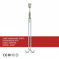 Kit de suspension pour lampe suspendue en cuivre de l'usine du Guangdong avec câble métallique et pince, tailles et couleurs personnalisables pour la gestion des câbles