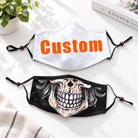 Masque de costume d'Halloween personnalisé, impression graphique couleur, thème classique, réutilisable, écologique, article promotionnel, OEM ODM